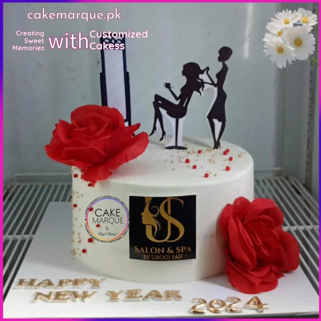 Happy New Year Salon & Spa Glam Cake