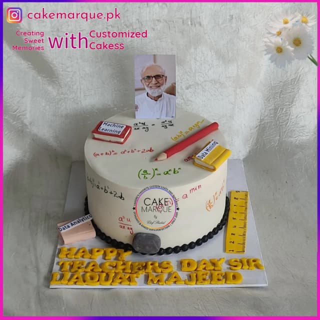 Custom Teacher's Day Data Analytics & ML Photo Cake