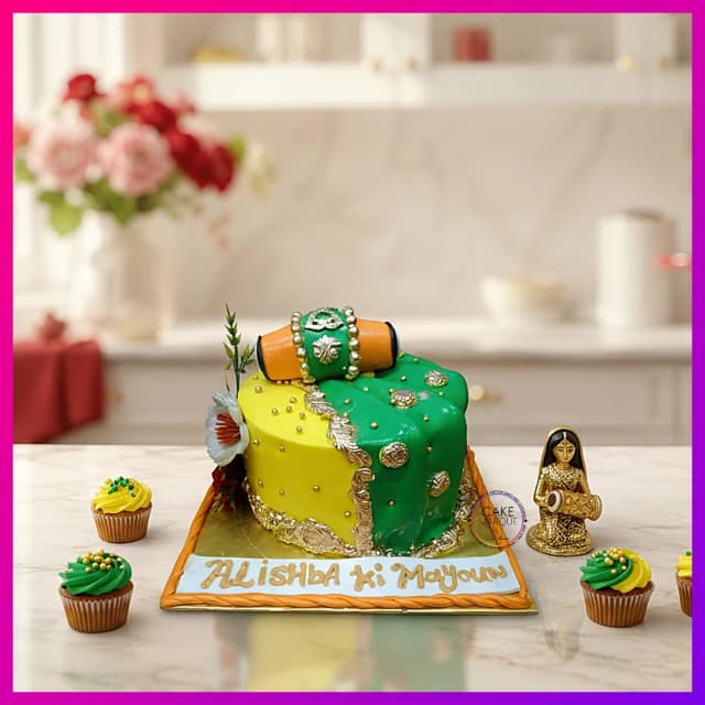 Alishba Ki Mayoun Dholki Celebration Cake