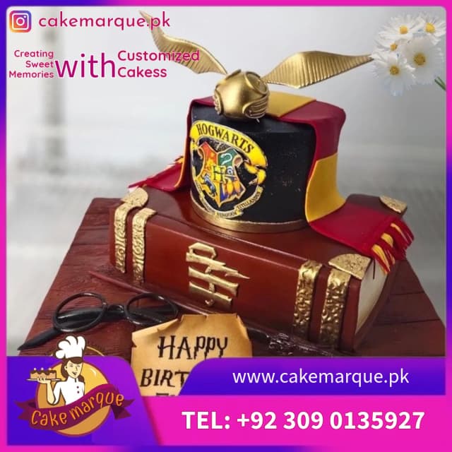 Harry Potter Hogwarts Spellbook Cake