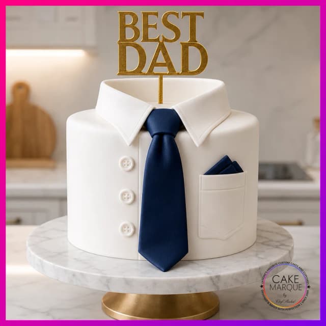 Best Dad Elegant Shirt & Tie Cake