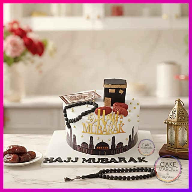 Sacred Hajj Mubarak Celebration Cake
